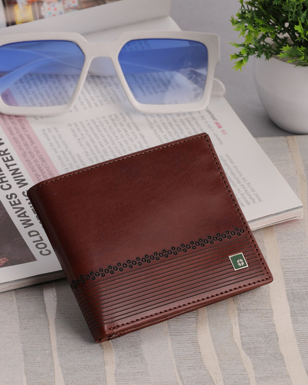 Intricate-Texture Leather Wallet