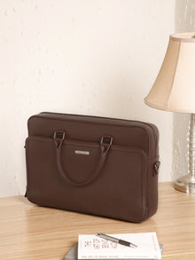 extured Work Leather Laptop Bag