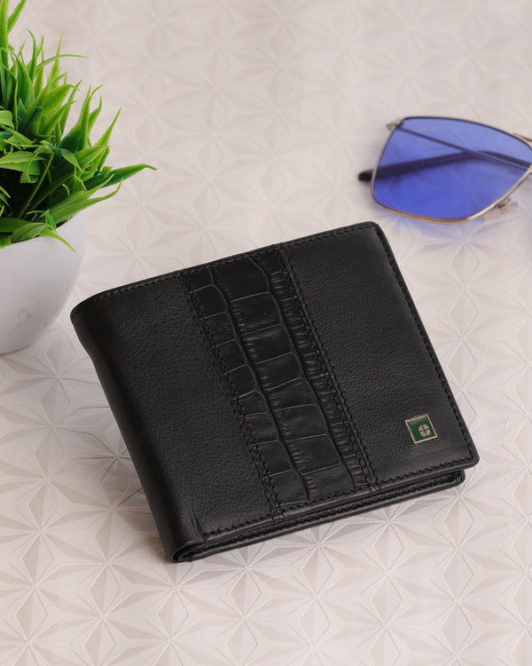 Dual-Texture Leather Wallet