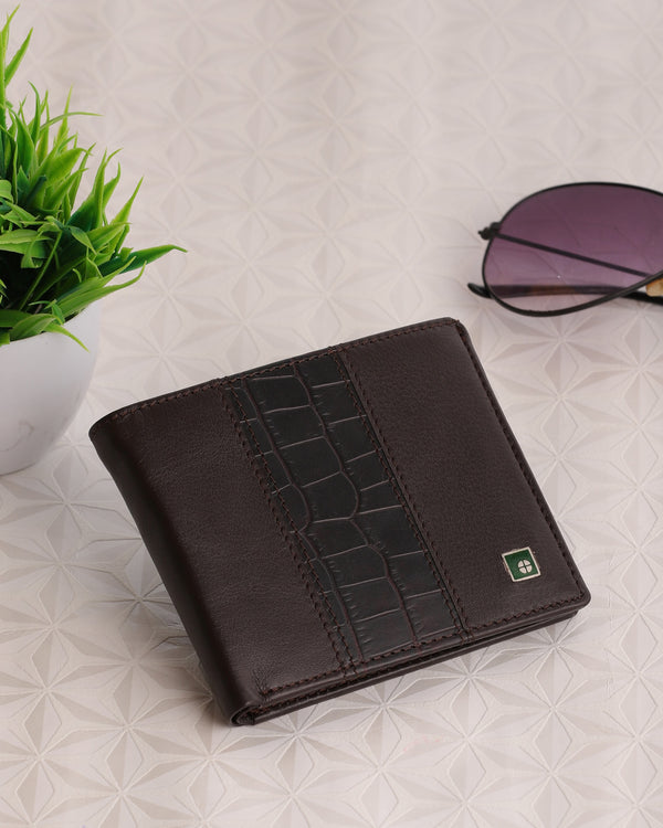 Dual-Texture Leather Wallet