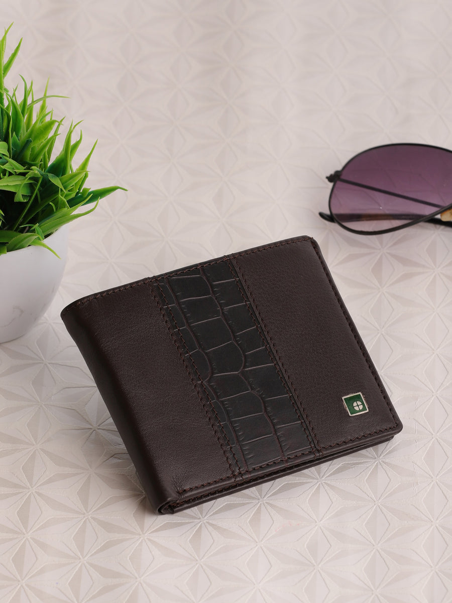 Dual-Texture Leather Wallet