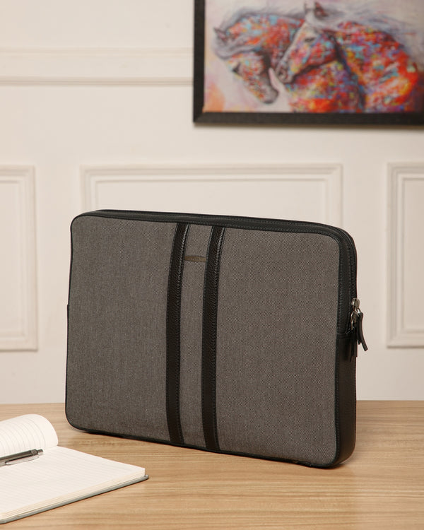 Woven Texture Leather Laptop Sleeve