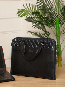 Quilted Leather Laptop Bag