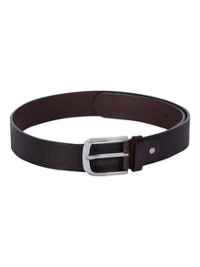 Micro Grid Texture Crafted Leather Belt