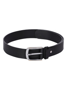 Micro Grid Texture Crafted Leather Belt