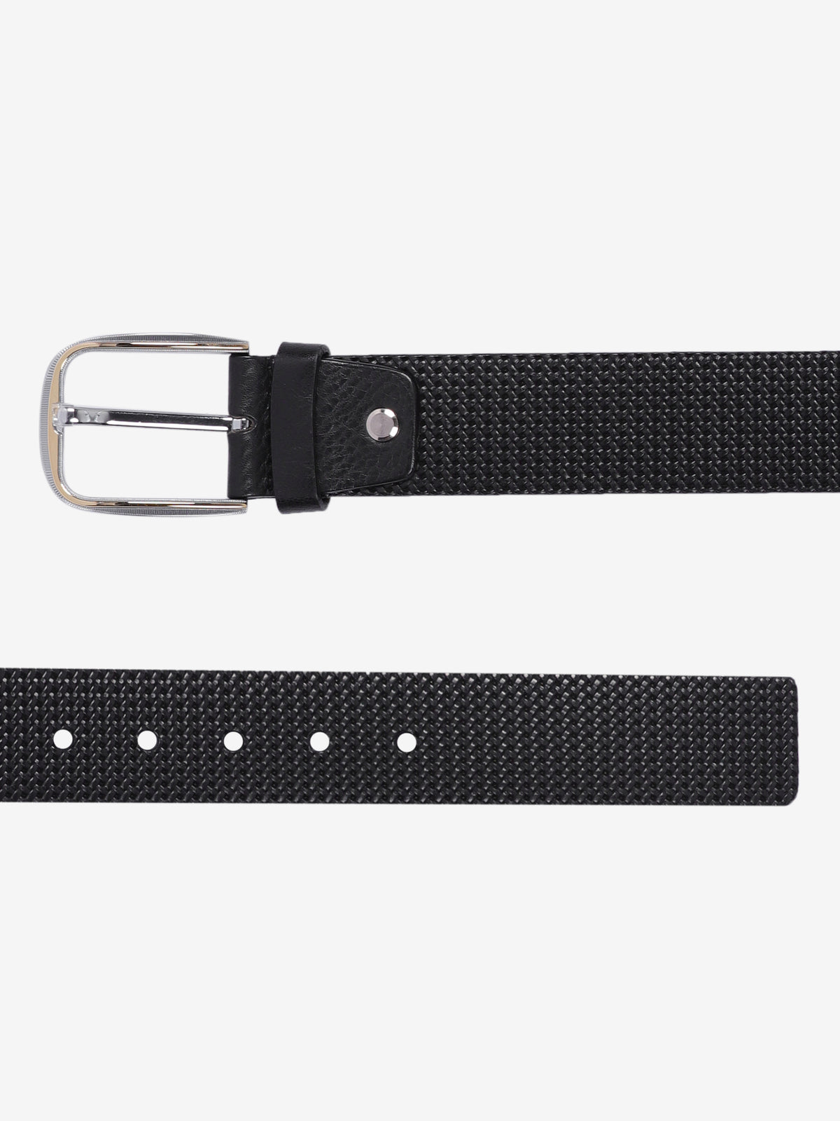 Basket Weave Embossed Leather Belt