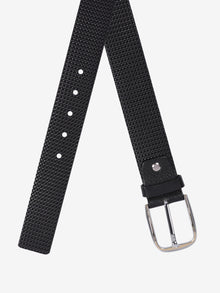 Basket Weave Embossed Leather Belt