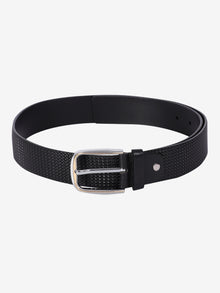 Basket Weave Embossed Leather Belt