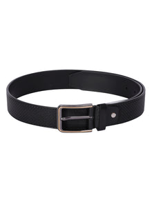 Braided-Look Embossed Leather Belt