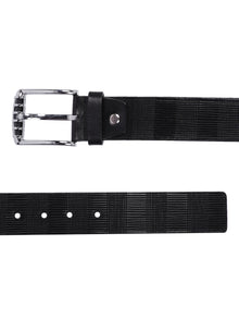 Pinstripe Embossed Leather Belt