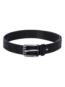 Pinstripe Embossed Leather Belt