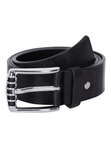 Pinstripe Embossed Leather Belt