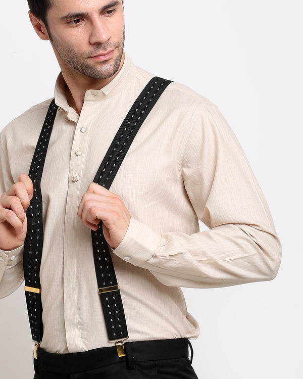 Black Highlight-Stripe Suspenders