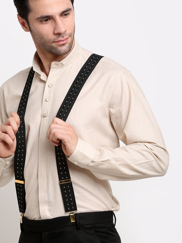 Black Striped with Highlights Suspender MB-196