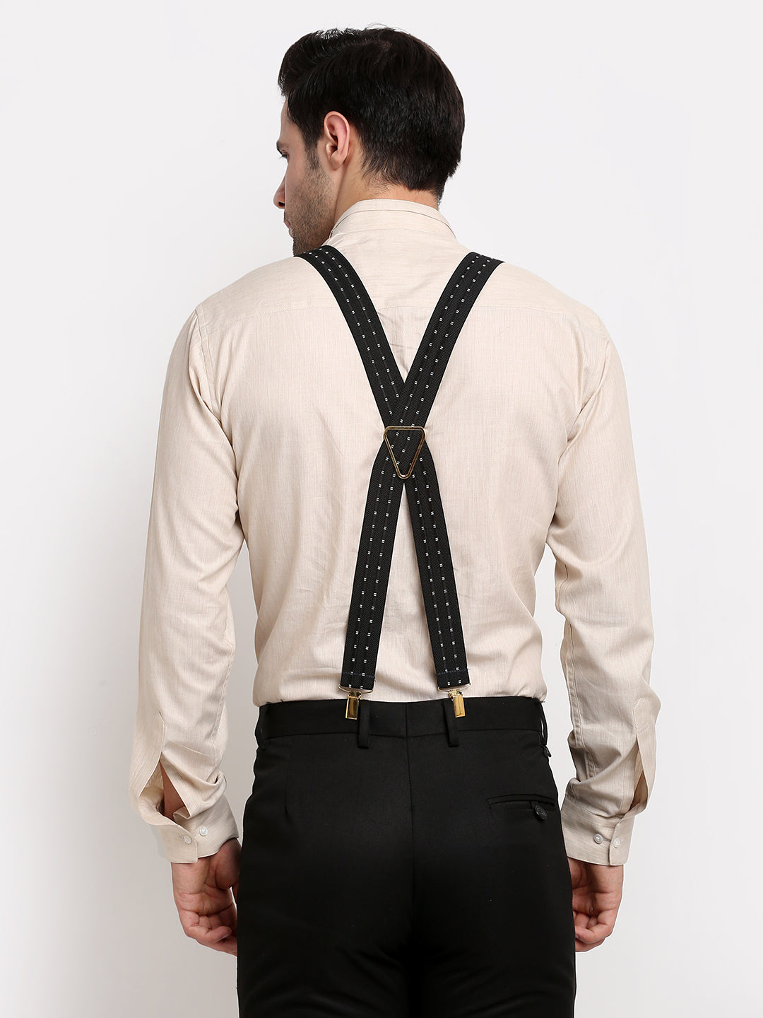 Black Striped with Highlights Suspender MB-196