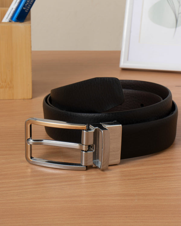 Textured Reversible Leather Belt