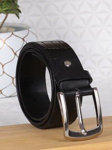 Crocodile Embossed Leather Belt