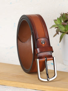 Center Groove Formal Leather Men