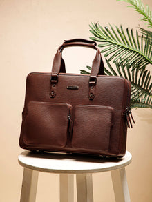 Executive Saffiano Leather Laptop Bag