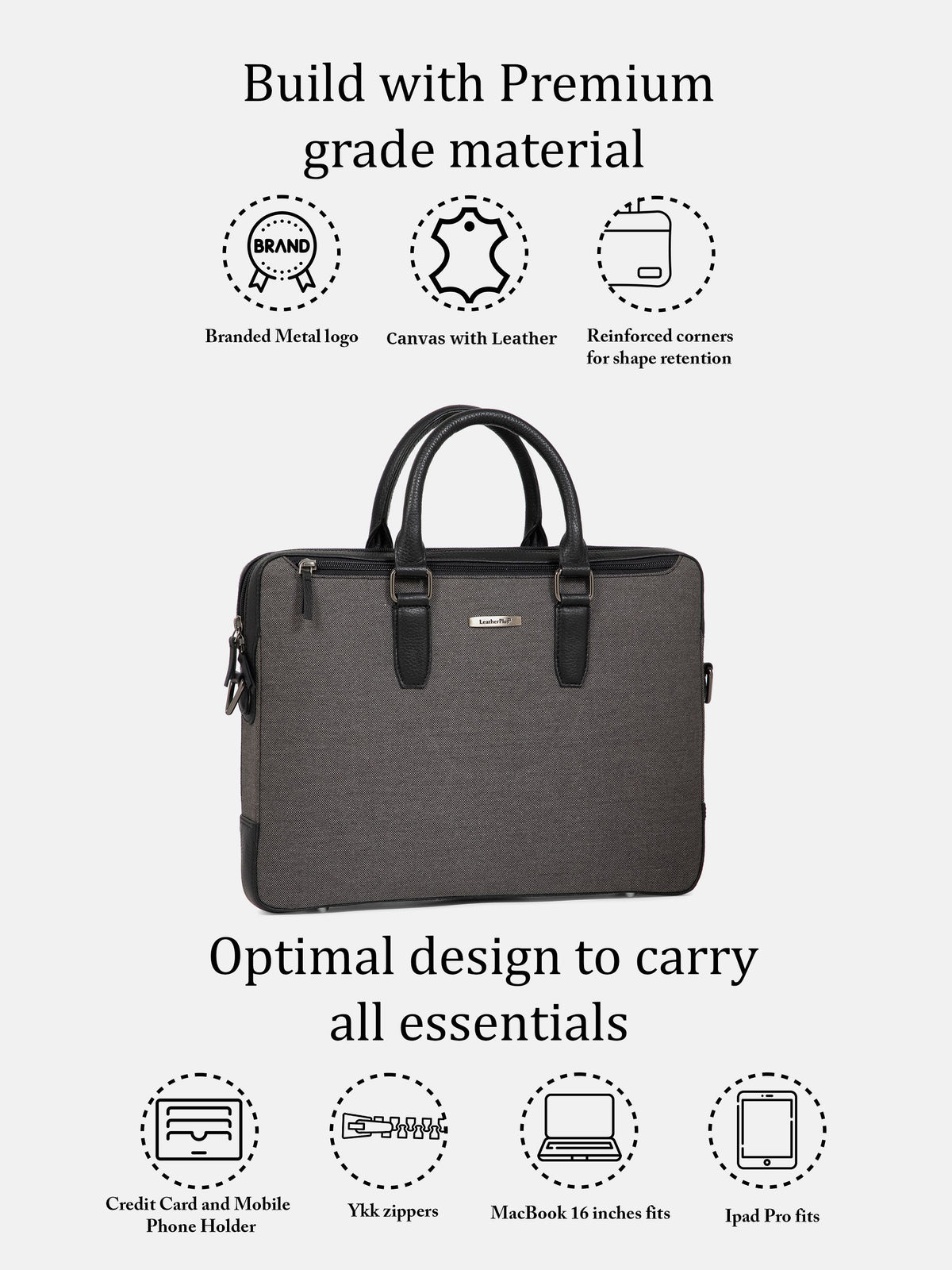 Classic Leather Laptop Bag