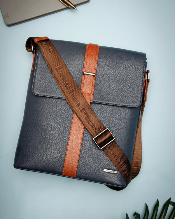 Textured Leather Sling Bag