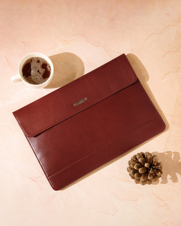 Slim Leather Laptop Sleeve