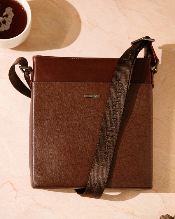 Saffiano Leather Sling Bag
