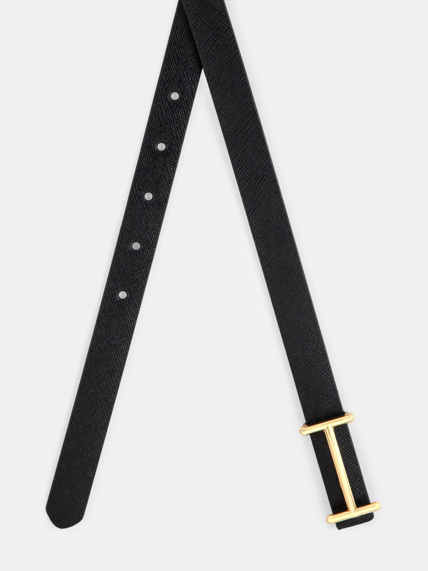 Saffiano Ladies Belt LBSB-2266 G Black