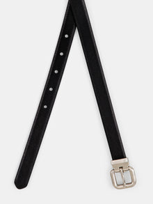 Saffiano Slim Leather Belt
