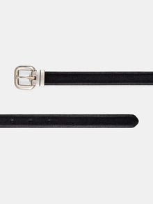 Saffiano Slim Leather Belt