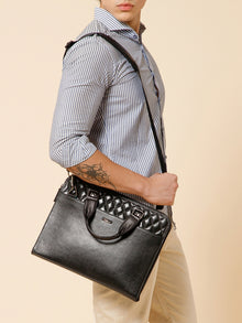 Quilted Leather Laptop Bag