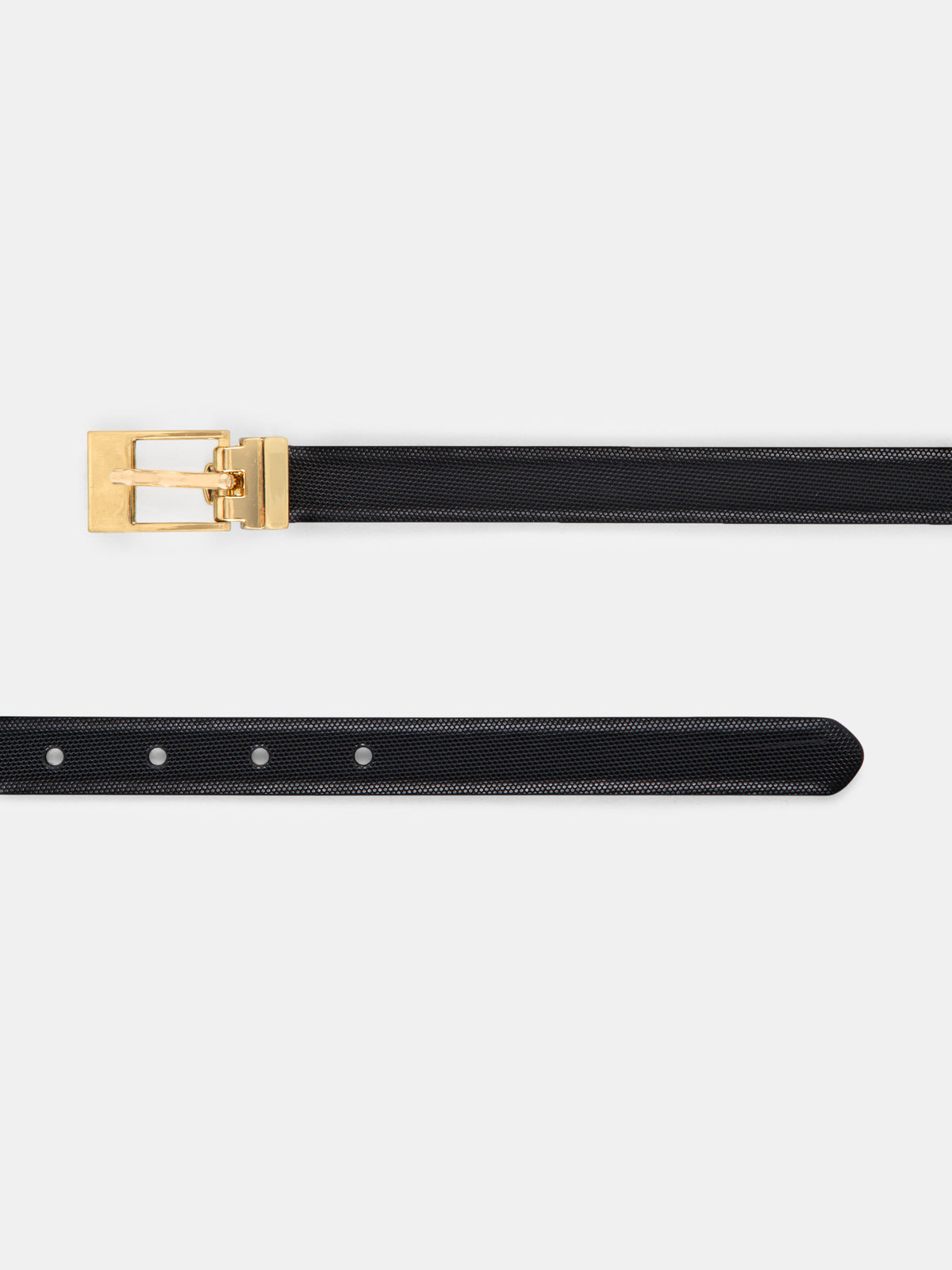 Lizard-Print Reversible Leather Belt