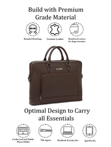 Sleek Leather Laptop Bag