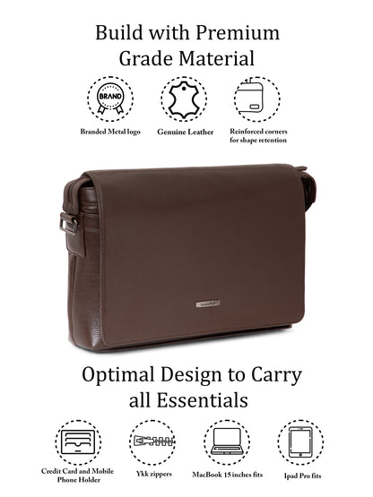 Flap Leather Laptop Bag  LT16-3001