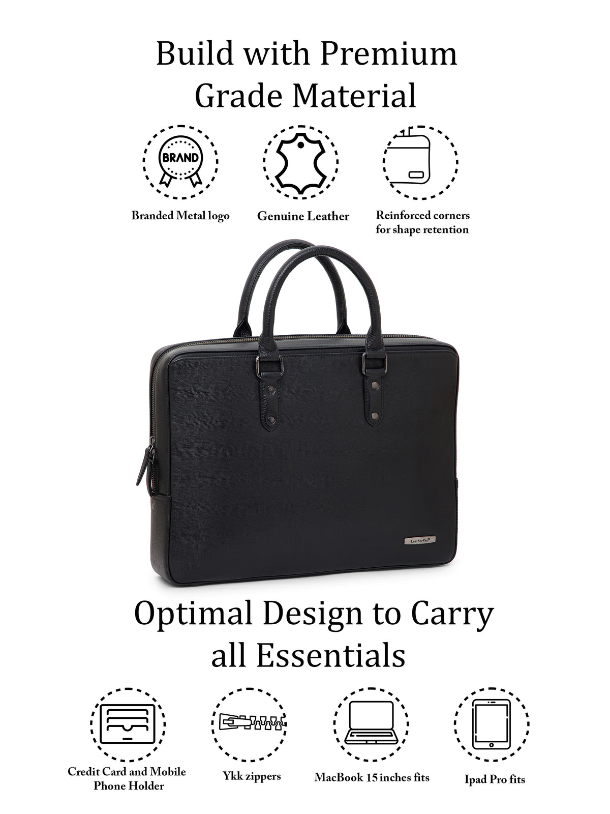 Saffiano Leather Laptop Bag