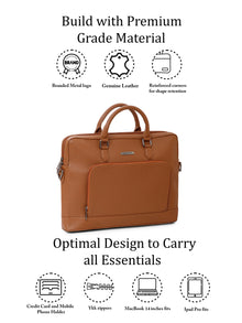 Sleek Leather Laptop Bag