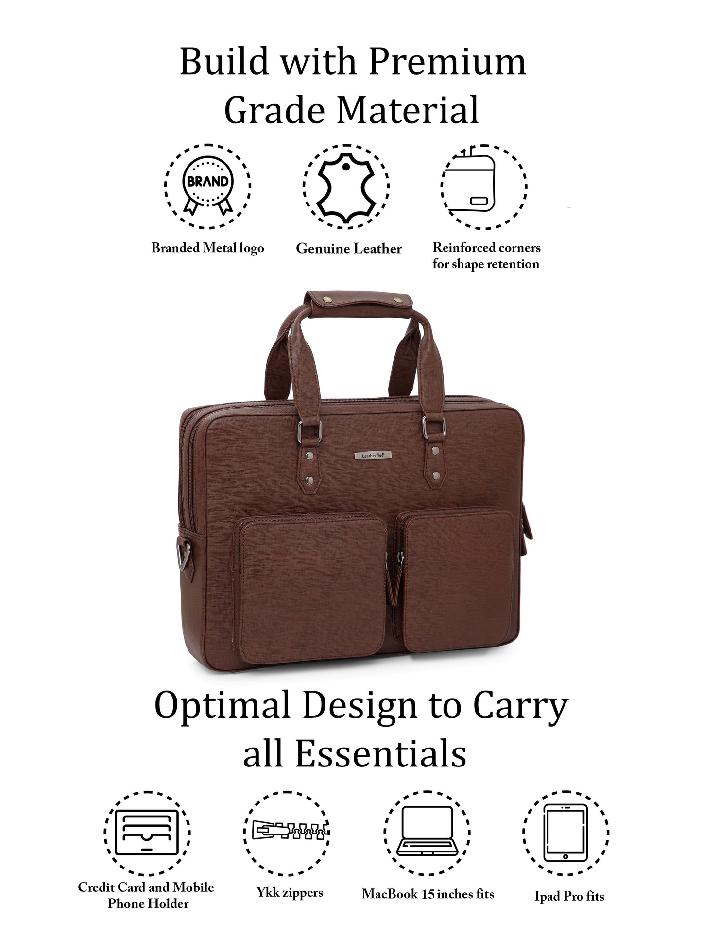 Saffiano Leather Laptop Bag  LT16-4001