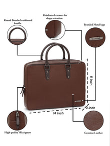 Saffiano Leather Laptop Bag