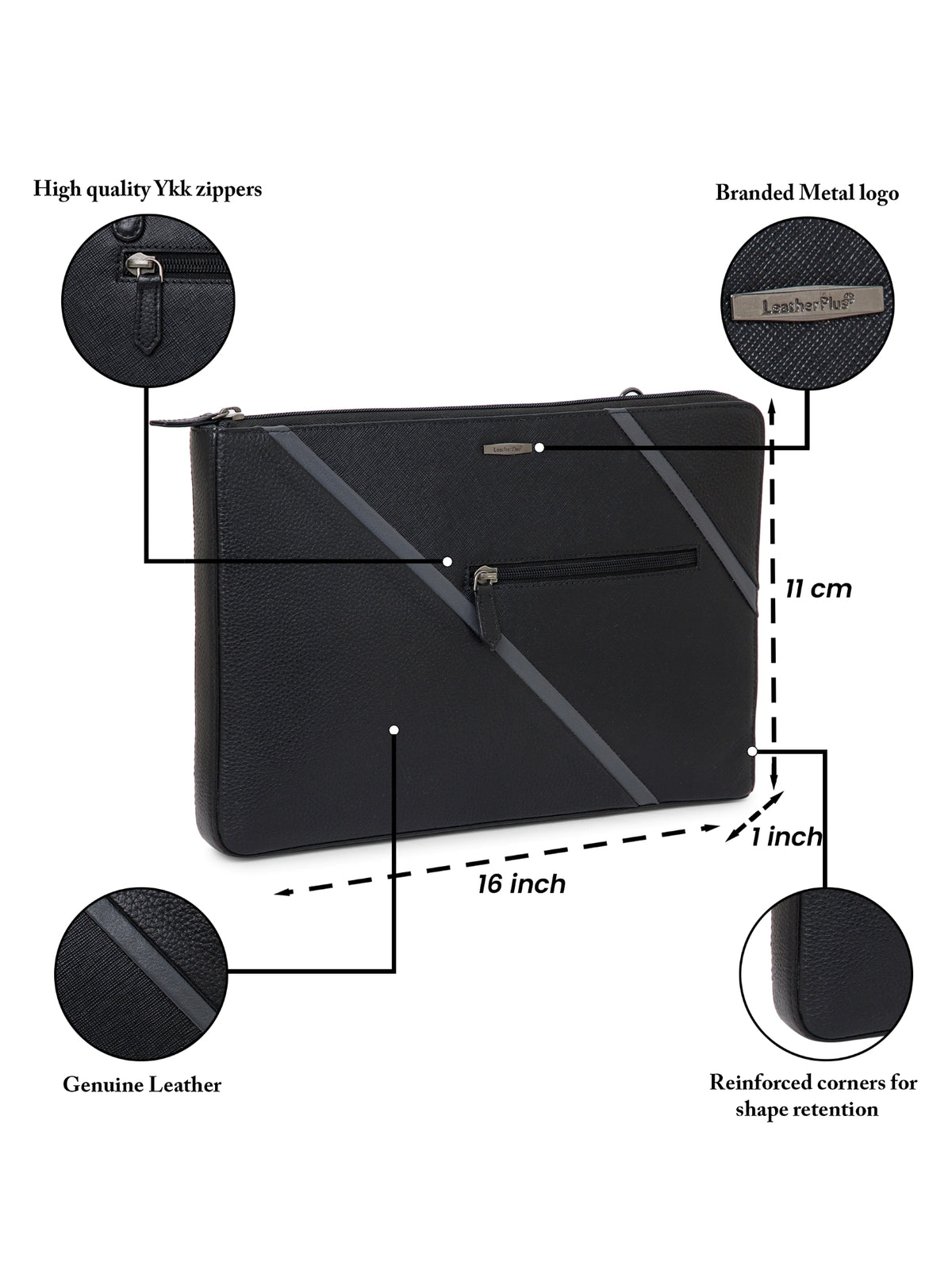 Variegated Leather Laptop Sleeve