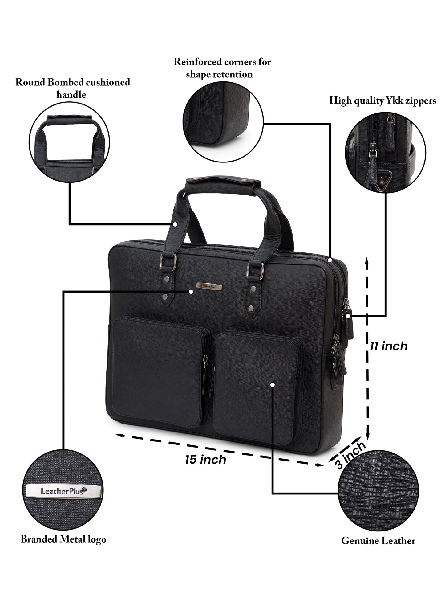 Saffiano Leather Laptop Bag  LT16-4001