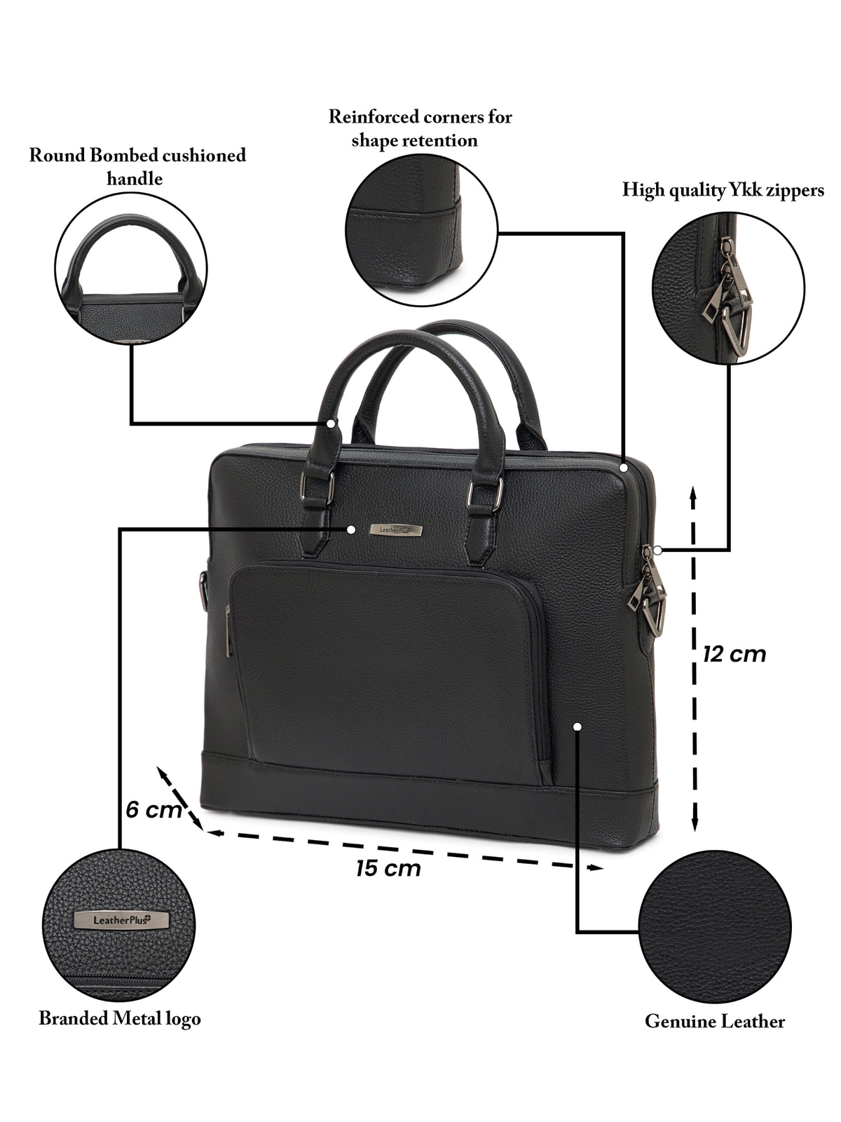 Sleek Leather Laptop Bag