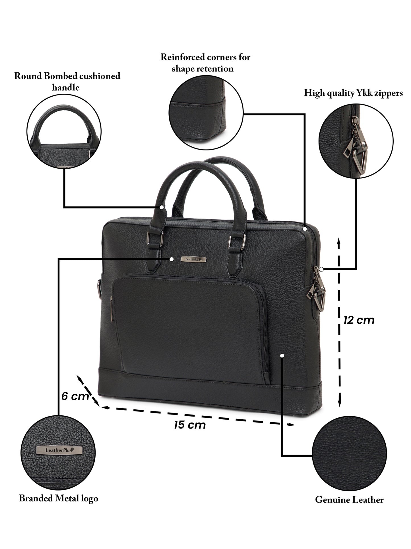 Sleek Leather Laptop Bag LT16-2004