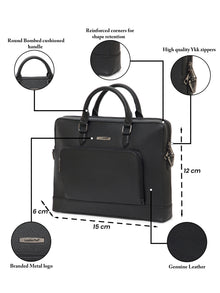 Sleek Leather Laptop Bag LT16-2004