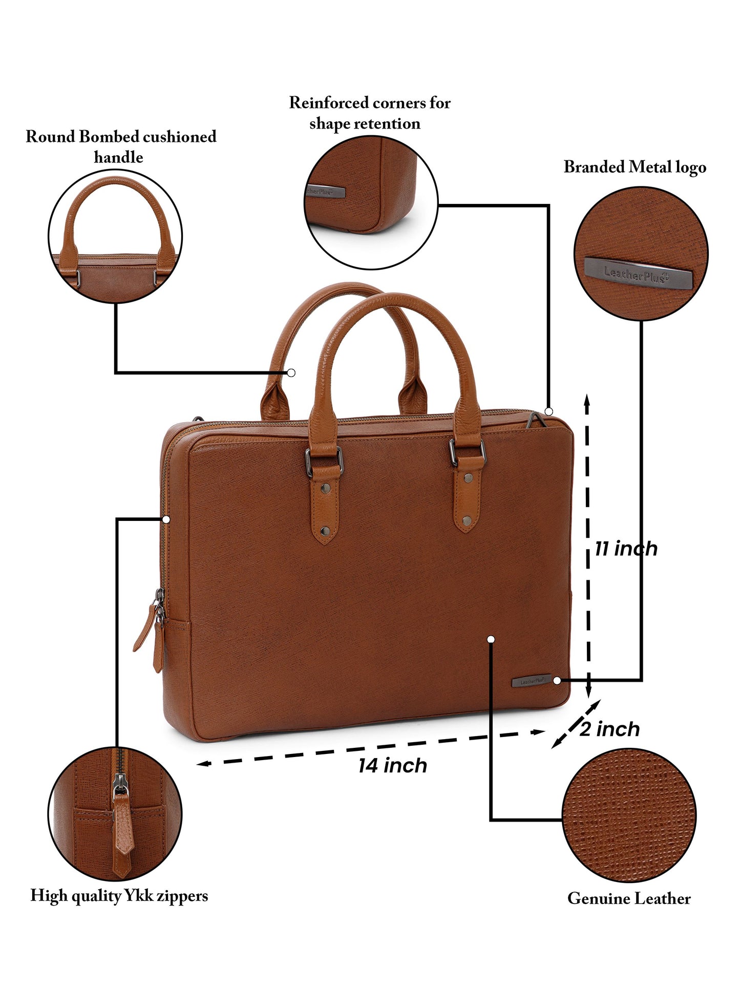 Saffiano Leather Laptop Bag  LT16-4002