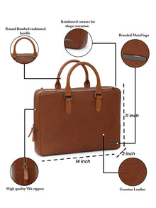 Saffiano Leather Laptop Bag