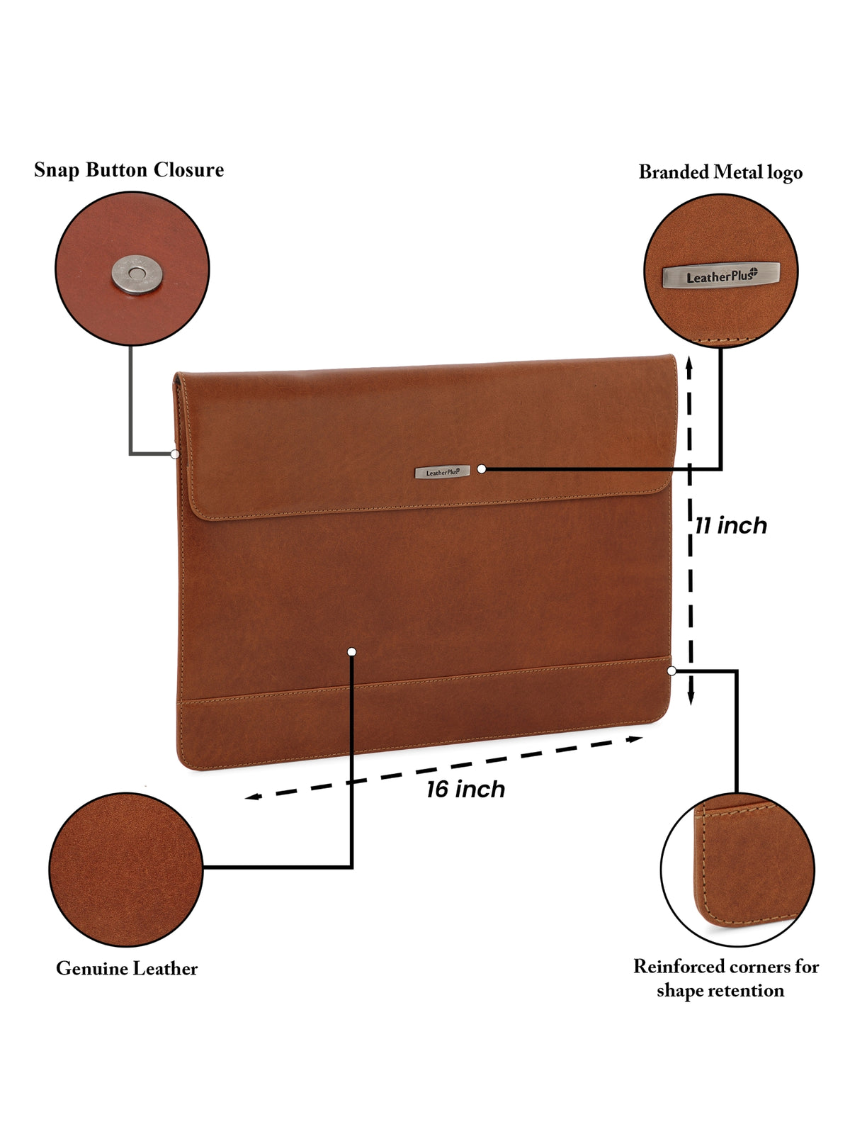 Slim Leather Laptop Sleeve