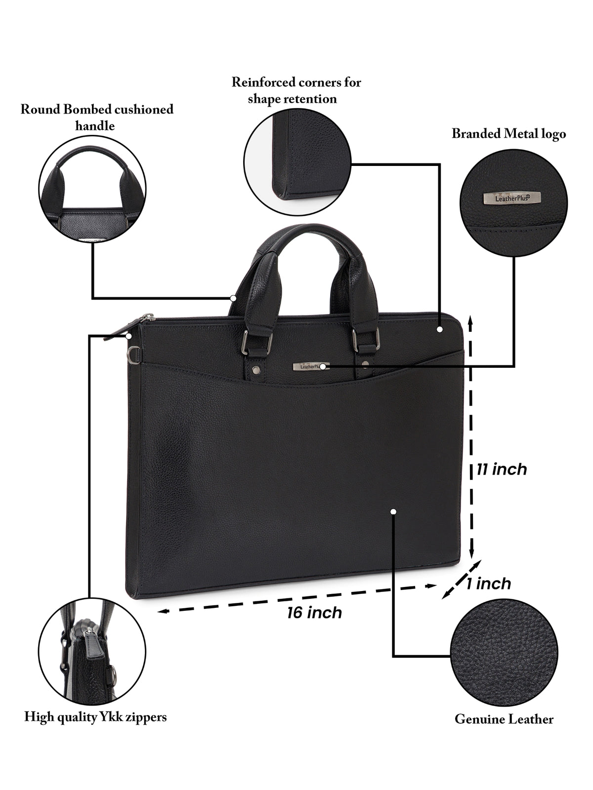 Slim Leather Laptop Sleeve