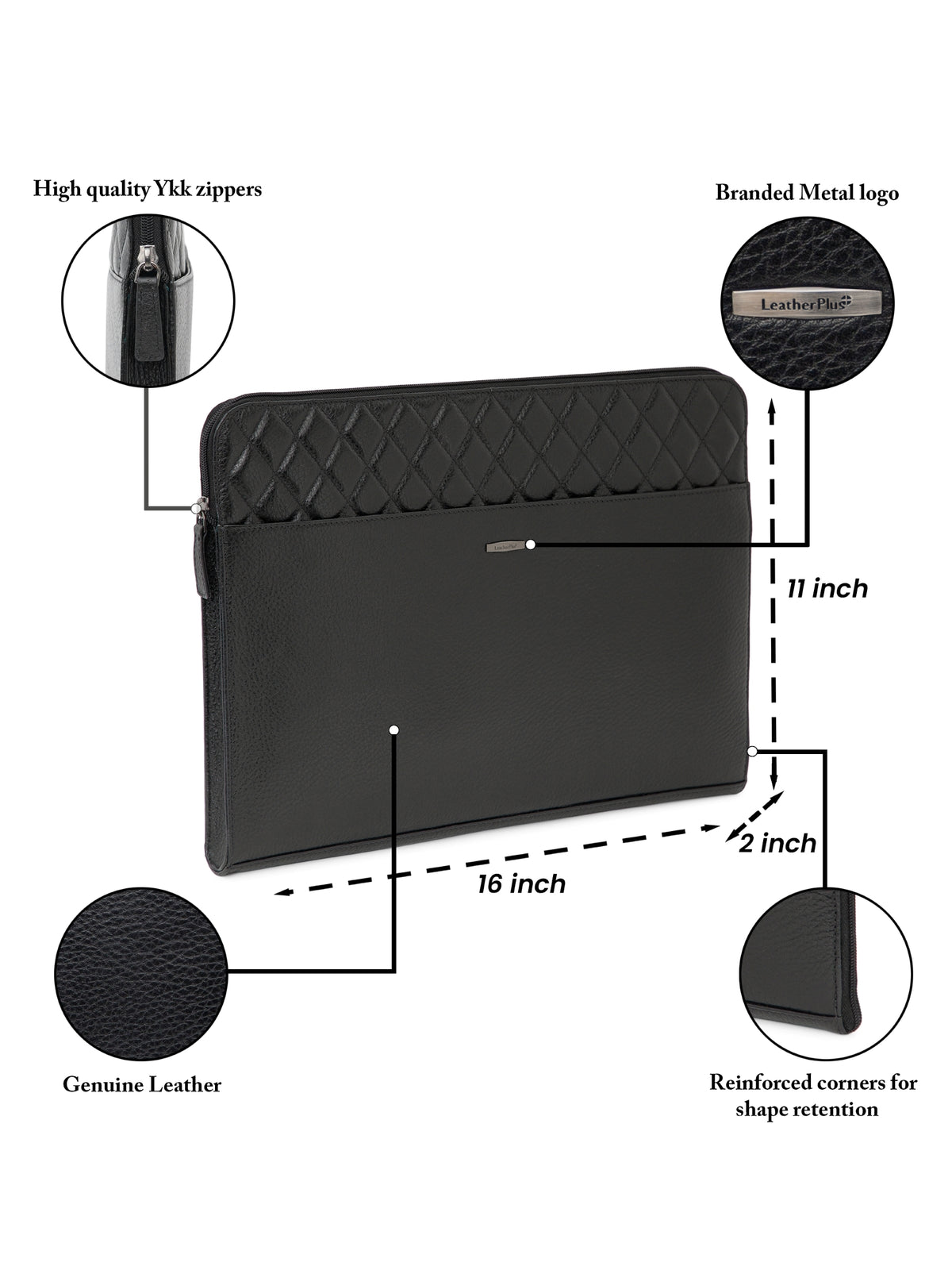 Quilted Leather Laptop Sleeve