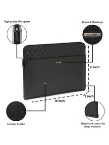 Quilted Leather Laptop Sleeve