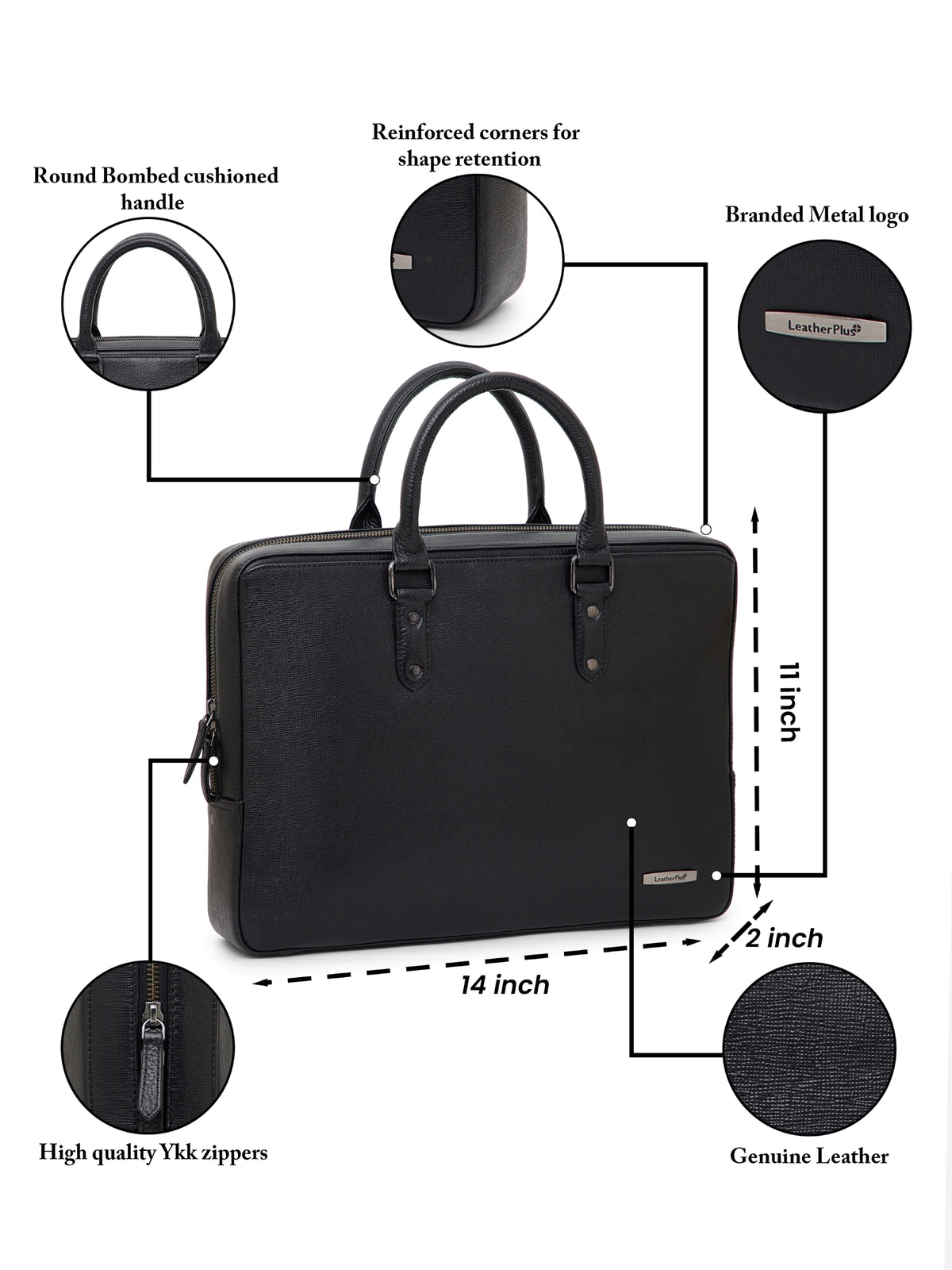 Saffiano Leather Laptop Bag